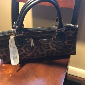 Leopard print insulated wine bottle purse